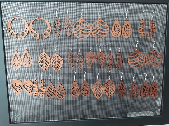Boucles d'oreilles en bois