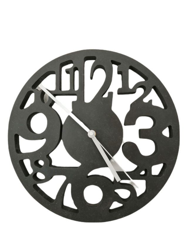 Horloge moderne Valchromat noir
