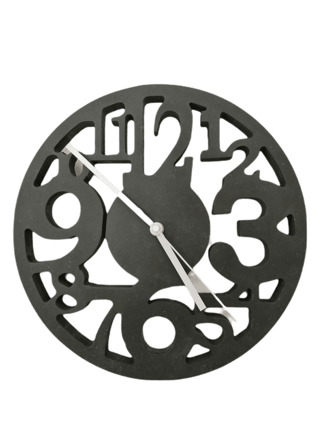 Horloge moderne Valchromat noir